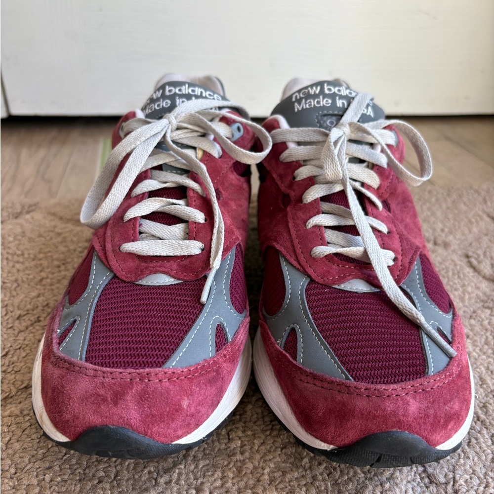 New Balance  993 made in USA Burgundy and Gray Sneakers